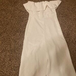 Babaton White Off-Shoulder Jumpsuit